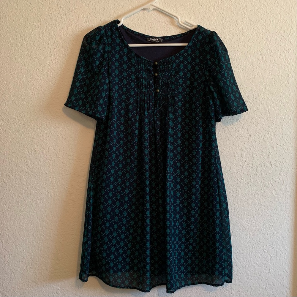 Boutique Navy and Teal Dress